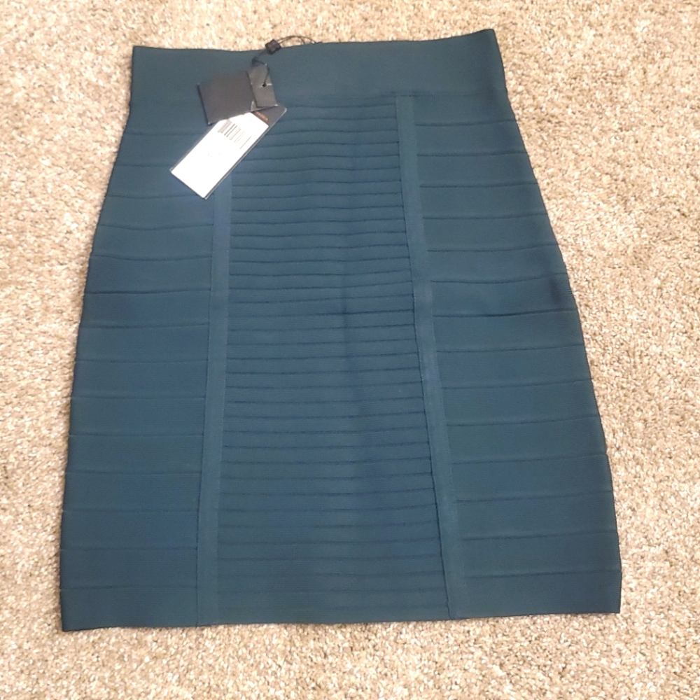 BCBG Dark Green Skirt, Small